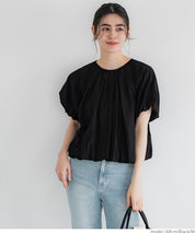 Cotton Petal Lace Puff Short Sleeve Temperament Top