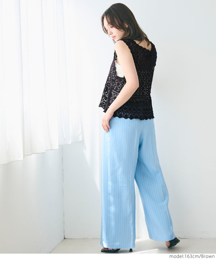 Sheer Lace V-Neck Vest