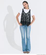 Summer crochet outer vest