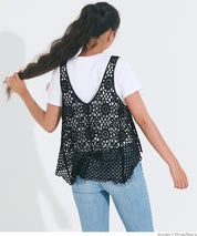 Summer crochet outer vest
