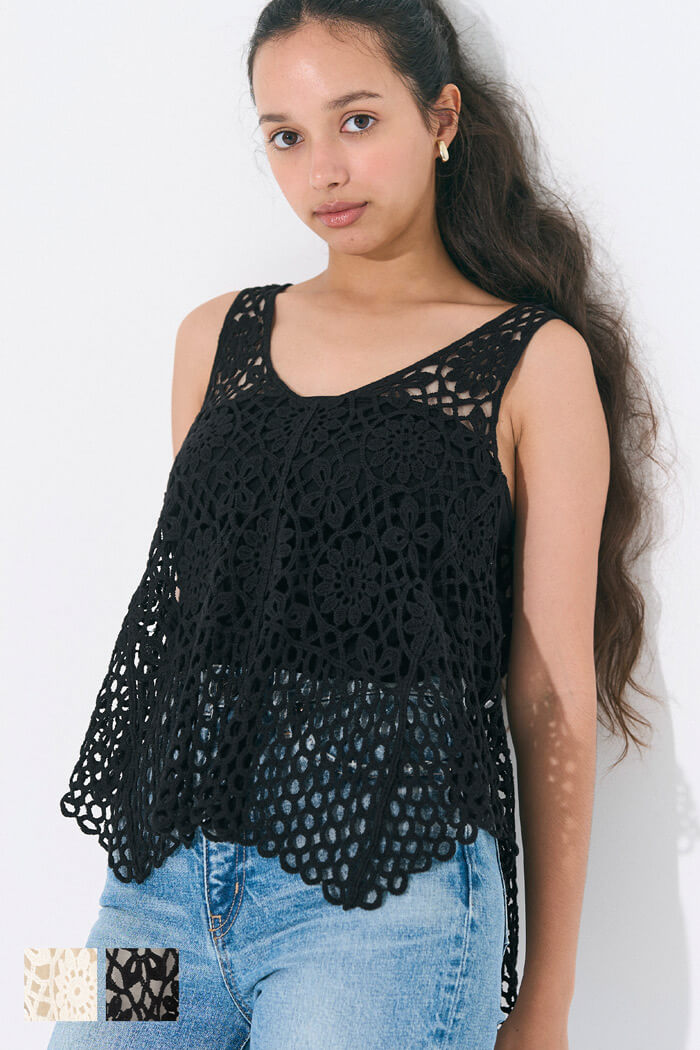 Summer crochet outer vest