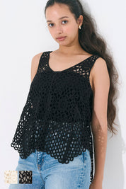Summer crochet outer vest