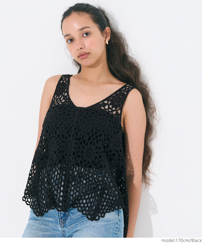 Summer crochet outer vest