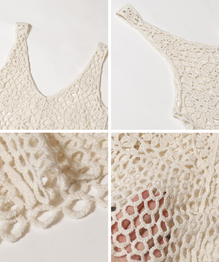 Summer crochet outer vest