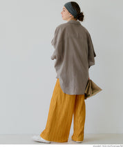 Linen loose short sleeve shirt