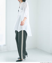 Linen loose short sleeve shirt