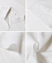 Linen loose short sleeve shirt