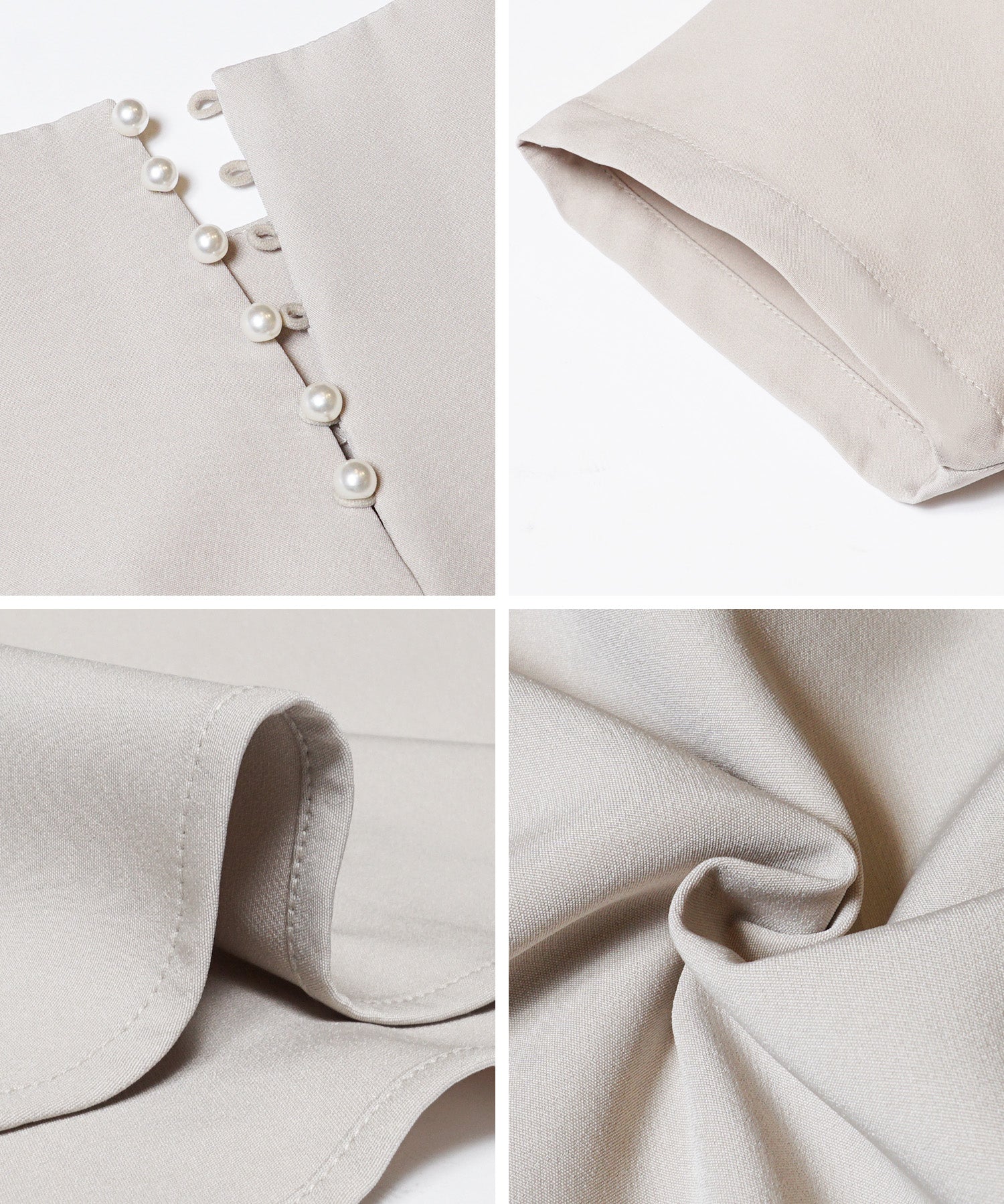 Temperamental commuting pearl lotus hem short-sleeved babydoll top