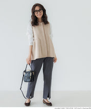 Firm pearl button peplum vest