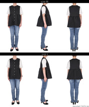 Firm pearl button peplum vest