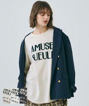 Tail cut assorted logo long sleeve top