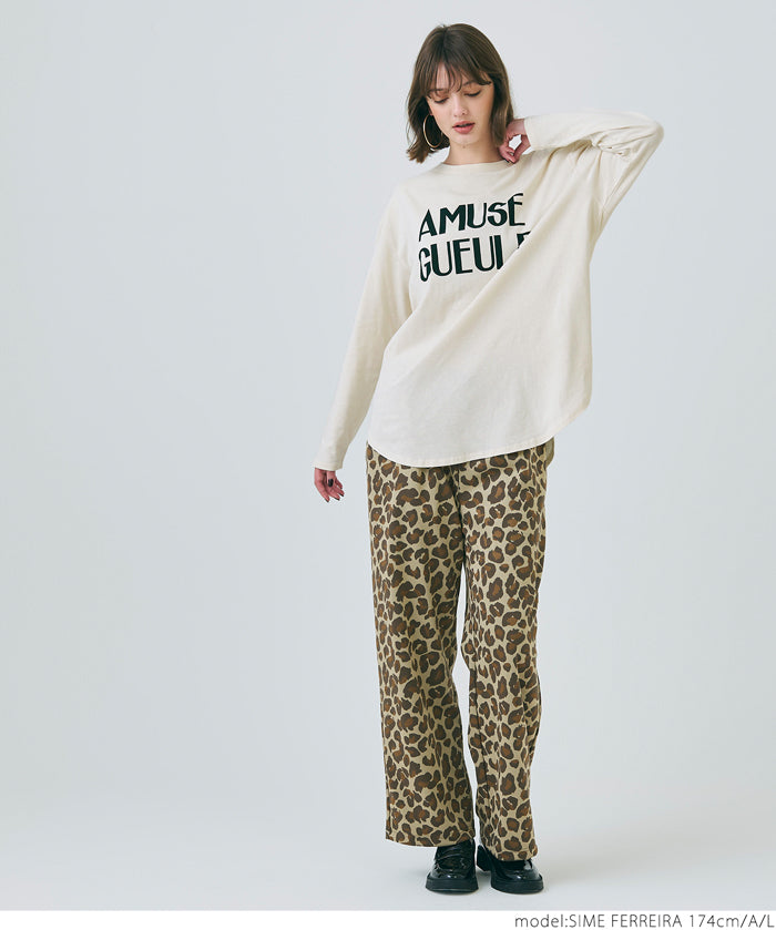 Tail cut assorted logo long sleeve top