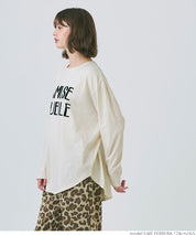 Tail cut assorted logo long sleeve top