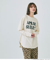 Tail cut assorted logo long sleeve top