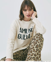 Tail cut assorted logo long sleeve top