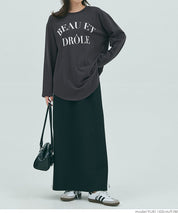 Tail cut assorted logo long sleeve top