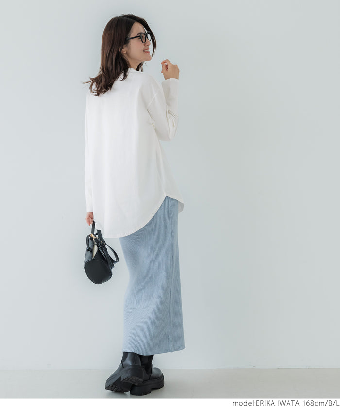 Tail cut assorted logo long sleeve top