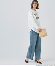 Tail cut assorted logo long sleeve top