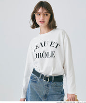 Tail cut assorted logo long sleeve top