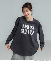 Tail cut assorted logo long sleeve top