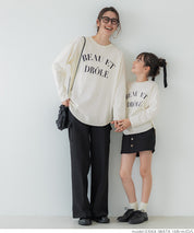 Tail cut assorted logo long sleeve top