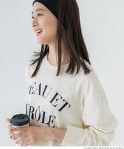 Tail cut assorted logo long sleeve top