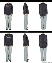 Tail cut assorted logo long sleeve top