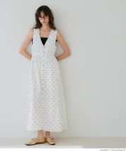 V-neck front zip-up waist vest dress