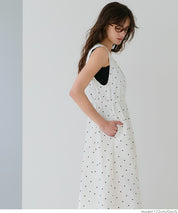 V-neck front zip-up waist vest dress