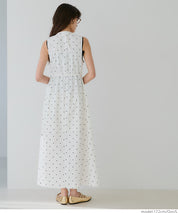 V-neck front zip-up waist vest dress