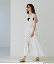 V-neck front zip-up waist vest dress