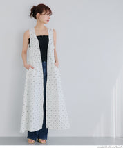 V-neck front zip-up waist vest dress