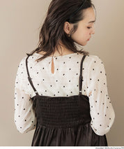 Polka dot sheer top
