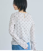 Polka dot sheer top