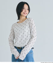 Polka dot sheer top