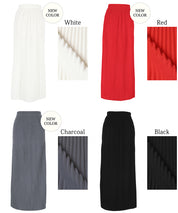 Self-cut random rib pleated skirt