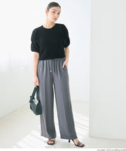 Textured puff-sleeve top