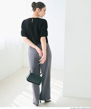 Textured puff-sleeve top