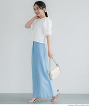 Textured puff-sleeve top