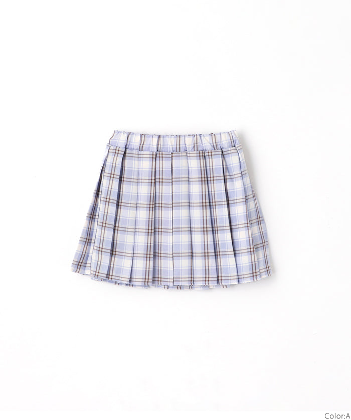 Children's Japanese style all-match elastic pleated skirt