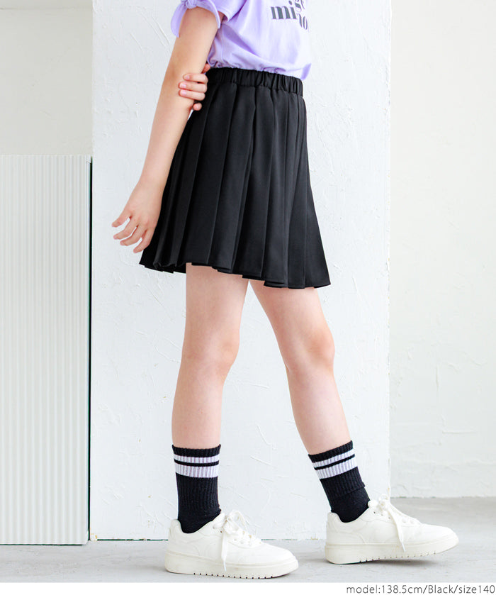 Children's Japanese style all-match elastic pleated skirt