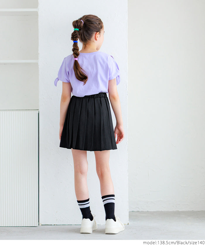 Children's Japanese style all-match elastic pleated skirt