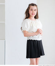 Children's Japanese style all-match elastic pleated skirt
