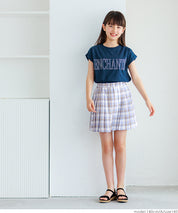 Children's Japanese style all-match elastic pleated skirt
