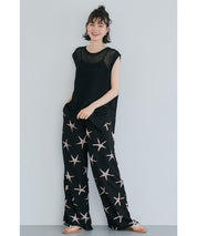 Summer starfish holiday style casual wide pants