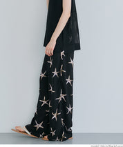 Summer starfish holiday style casual wide pants