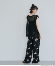 Summer starfish holiday style casual wide pants