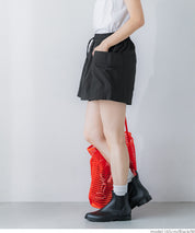 Water-repellent nylon sports drawstring mini culottes