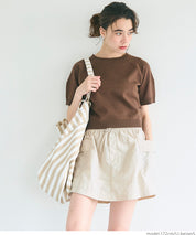 Water-repellent nylon sports drawstring mini culottes