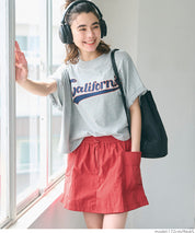 Water-repellent nylon sports drawstring mini culottes